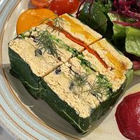 Vegetable terrine close up  at local EAT in Seoul