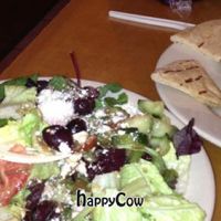 Greek salad and babaganouj from the caravaan  at La Cocina de Luz in Telluride