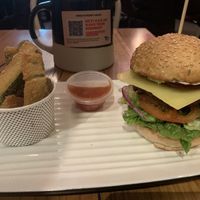 BBGG and very salty zucchini fries  at Grill'd in Mill Park