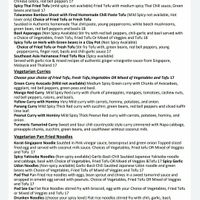 veggie dinner menu 2 at Golden Triangle Cuisine in Los Gatos