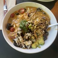 The Higher Bowl (with the Tahini sauce choice) — So good!!  at McMenamins in Corvallis