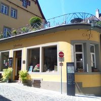 from outside at Café Lebenslust in Rothenburg Ob Der Tauber
