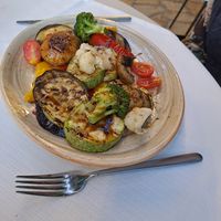 Roasted vegetables at Sebastian's Family Taverna in Corfu