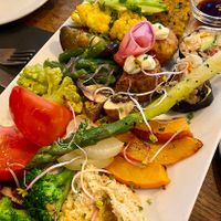 Mezze selection  at Soya Cantine Bio in Paris