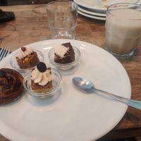 Brunch pasteries at Soya Cantine Bio in Paris