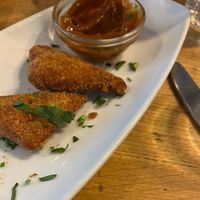 Deep fried tempeh   at Soya Cantine Bio in Paris