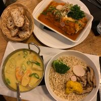 Lasagna + Curry  at Soya Cantine Bio in Paris