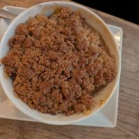Apple crumble at Soya Cantine Bio in Paris