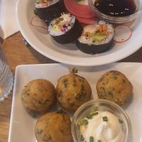 Falafel & sushi, at Soya Cantine Bio in Paris