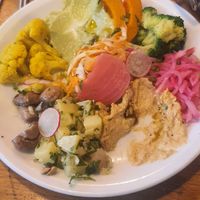 Different dips, 
we went two times these things are from 2 times at Soya Cantine Bio in Paris