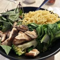 Make your own bowl … soba noodles with all kinds of veggies, trio bean, ginger coconut dressing ~ delicious !  at Fresh & Natural Thai Kitchen in Sedona