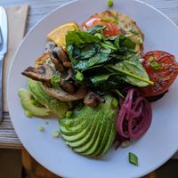 Big vegan brekkie available on request at Turners Beach Berry Patch in Turners Beach