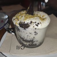 Cheese mousse con chocolate. at MESTIZA in Valencia