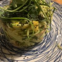 Zucchini noodles and avocado sauce appetizer  at MESTIZA in Valencia