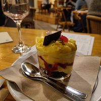 Sort of fluffy creayn desert at MESTIZA in Valencia