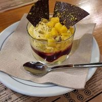 Mango mousse at MESTIZA in Valencia