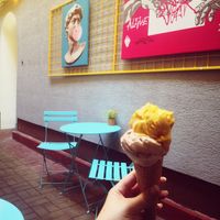 new beautiful paiting, ice cream still delicious ❤️ at Scoop in Zilina