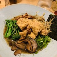 Mushroom ramen and extra tofu at Maneki in Worcester