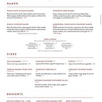 Menu at Maneki in Worcester