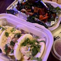 Orange Tofu Bao with Vegan Sriracha Aiolii  at My Thai Maui in Kahului