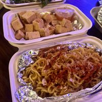 Garlic Noodles & Garlic Fried Tofu  at My Thai Maui in Kahului