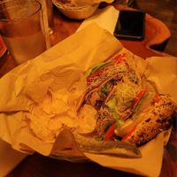 Yellow Submarine with hummus (added Avocado) at The Yellow Deli in Chilliwack
