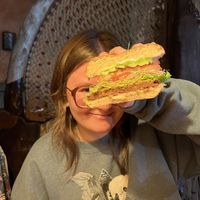 Vegan burger  at The Yellow Deli in Chilliwack