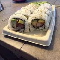 Summers special veggie sushi roll  at Sushi In the Raw in Nevada City