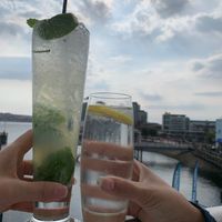 Mojito and sparkling water  at Signor Valentino in Cardiff