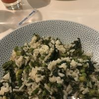 Risotto with peas, broccoli, asparagus and spinach at Signor Valentino in Cardiff