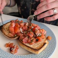 Bruscetta at Signor Valentino in Cardiff