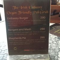 Vegan options  at The Irish Embassy in Koh Lanta