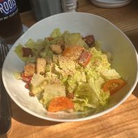 Vegan Cesar salad   at Roots Inn & Kitchen in Sister Bay
