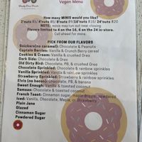 Vegan menu #Veganuary at Simply Done Donuts in Duluth