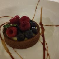 Torta al cioccolato e crema at Osteria Casa Mia in Martignacco