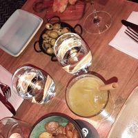 Pan con tomate, Aceitunas Marinadas and Patatas Bravas at Iberico in Uppsala