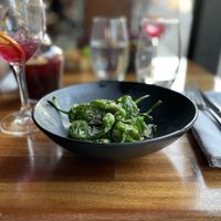 Salted green peppers  at Iberico in Uppsala