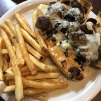Beefless tips with mushroom sandwich(fries) at Brooksy's in Las Vegas