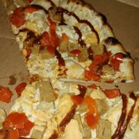 bbq chicken cheddar ranch at Dimo's Pizza in Chicago