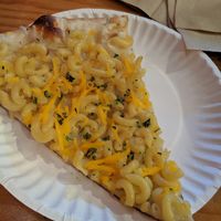 Vegan Mac & Cheese Pizza at Dimo's Pizza in Chicago