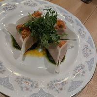 White coconut dumplings   at Bloom in Chicago