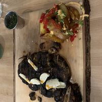 Lion main mushroom steak and potatoes  at Bloom in Chicago