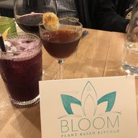 Sangria and golden martini  at Bloom in Chicago