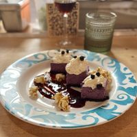 Ube cheesecakee  at Bloom in Chicago