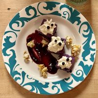 Ube cheesecake  at Bloom in Chicago