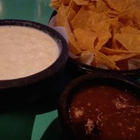 Queso dip along with great chips and salsa at Barrio Tacos in Columbus