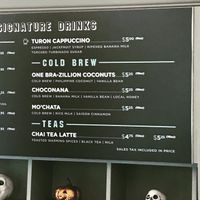 The Turon Cappuccino really tastes like Turon! at Mostra Coffee in San Diego