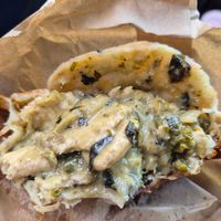 Green curry pie $11.00: delicious! spice level was great at start but built to be v.spicy towards end, love the roti instead of pastry at 2 Sisters Kitchen in Waverley