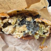 Green curry pie $11.00: delicious! spice level was great at start but built to be v.spicy towards end, love the roti instead of pastry at 2 Sisters Kitchen in Waverley