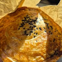 Green curry pie $11.00: delicious! spice level was great at start but built to be v.spicy towards end, love the roti instead of pastry at 2 Sisters Kitchen in Waverley